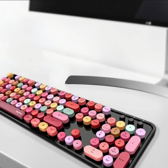 Mofii Sweet 2.4G Wireless Keyboard Mouse Combo, Black Mixed - Picture 4 of 8